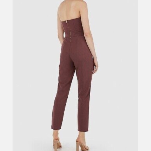 🆕 Express Wild Ginger Strapless Sweetheart Jumpsuit - Picture 4 of 11
